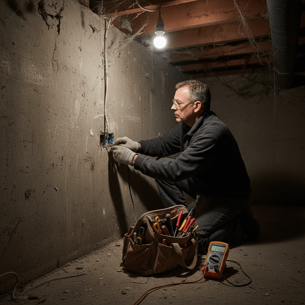 Elektroinstallation im Keller